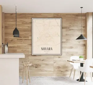 Modern Poster of Novara | 11x17 12x18 16x24 24x36 Unframed Wall Art | City Traveler Print for Gift | Minimalist Home Office Decor
