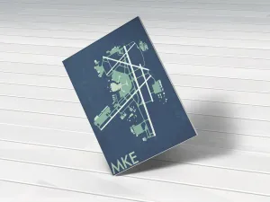 Modern Poster Print of Godman Army Airfield Airport Ftk | 8x12 12x18 16x24 24x36 Minimalism Unframed Wall Art | Minimalist City Traveler Gift | Minimal Home Office Decor