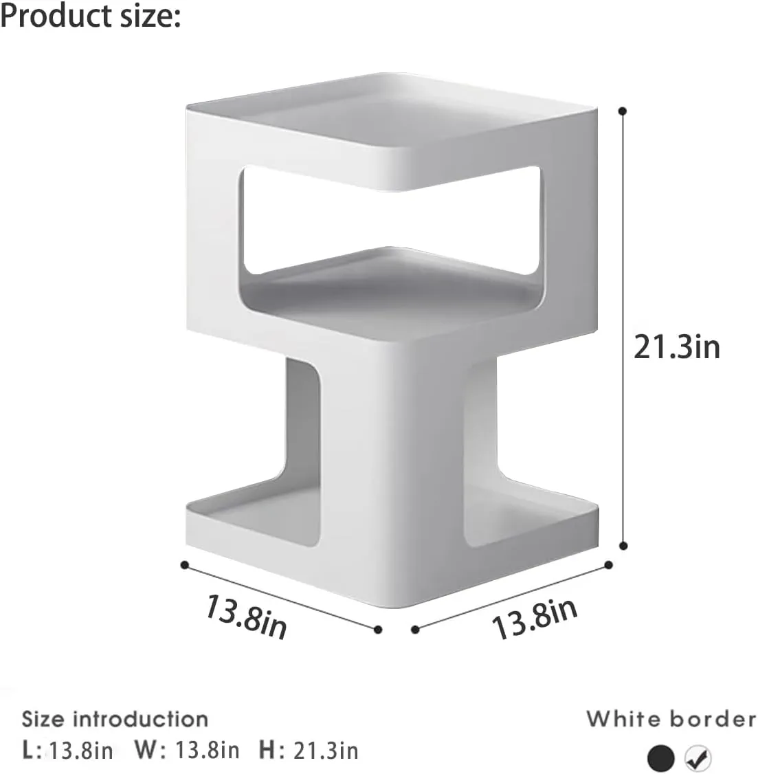 Modern Side Table,Metal end Table,White nightstand,Bedside Tables,Accent Side Table with Storage for Living Room Bedroom Couch,No Assembly Required