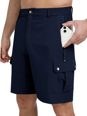 MoFiz Men's Qucik Dry Hiking Cargo Shorts 8"/9" Lightweight Outdoor Men's Stretch Golf Casual Shorts with 5 Pockets