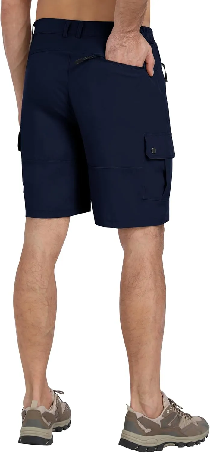 MoFiz Men's Qucik Dry Hiking Cargo Shorts 8"/9" Lightweight Outdoor Men's Stretch Golf Casual Shorts with 5 Pockets