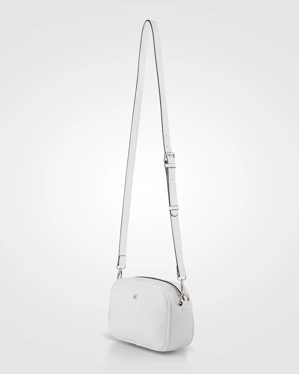 Monica Camera Crossbody Bag   Metallic Stripe Bag Strap
