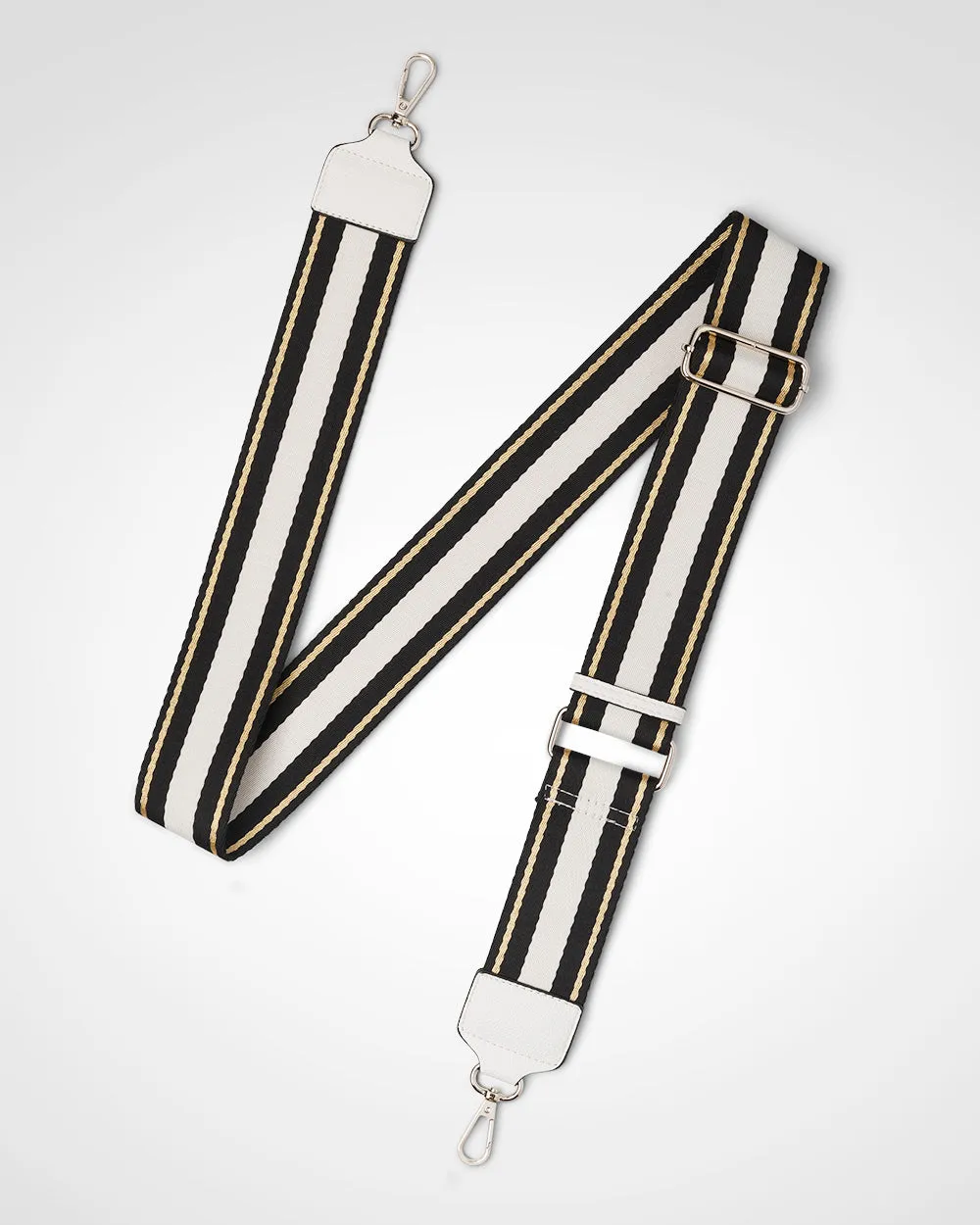 Monica Camera Crossbody Bag   Metallic Stripe Bag Strap