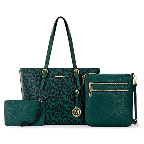 Montana West 3 pcs Handbag Set Leopard Print Tote Bag