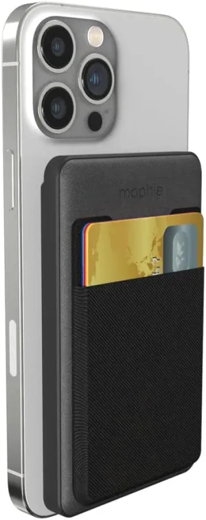 mophie Snap  Juice Pack Mini w/Wallet - Wireless Portable Magnetic Charger with 5000 mAh Internal Battery, Compatible with MagSafe & Qi-Enabled Smartphones, Works with Apple, Samsung, and Google
