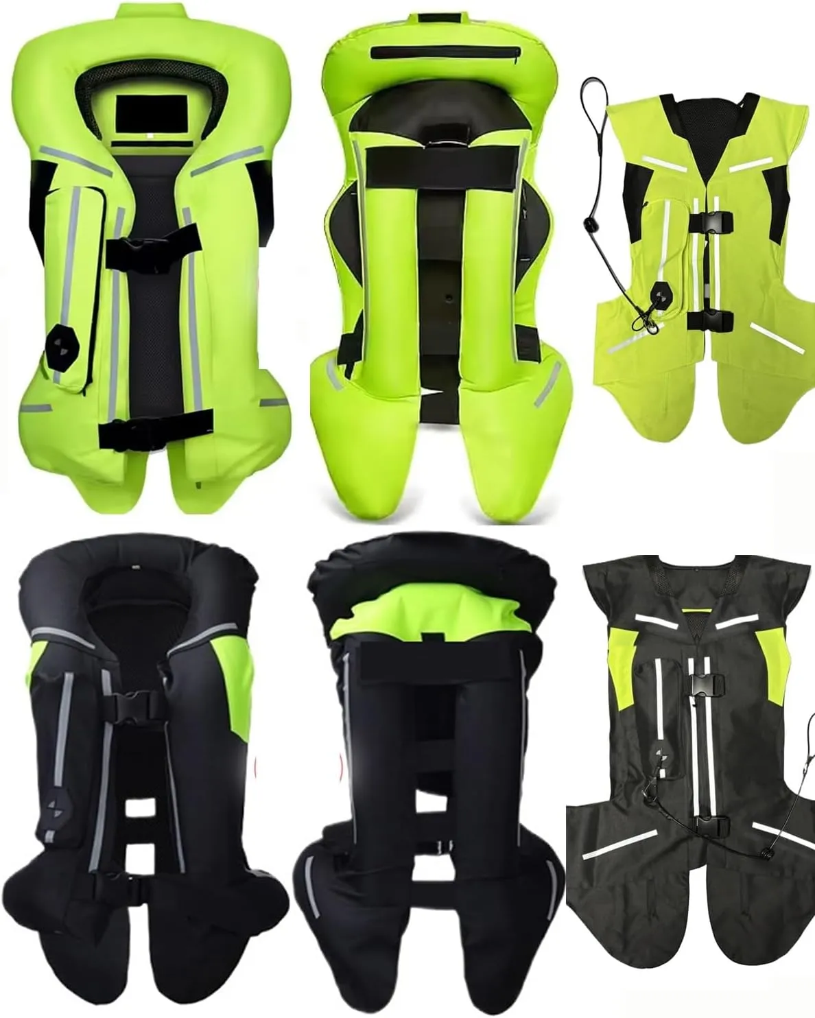 Motorcycle Airbag Vest Wearable Air Bag, Lightweight, Adjustable, Equestrian Or Horse, Sports Vest Reusable