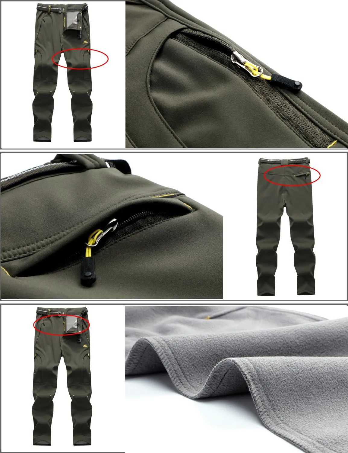 Mr.Stream Men's Hiking Breathable Quick Drying Outdoor Sports Convertible Pants