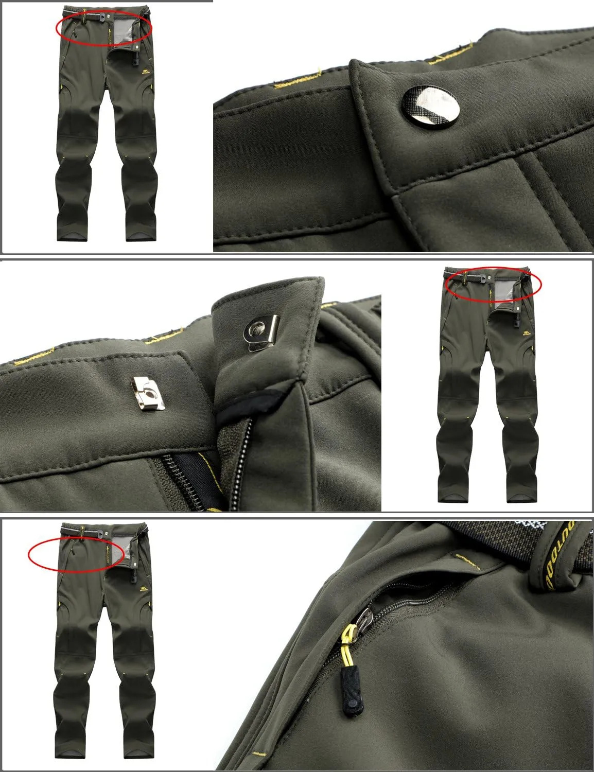 Mr.Stream Men's Hiking Breathable Quick Drying Outdoor Sports Convertible Pants