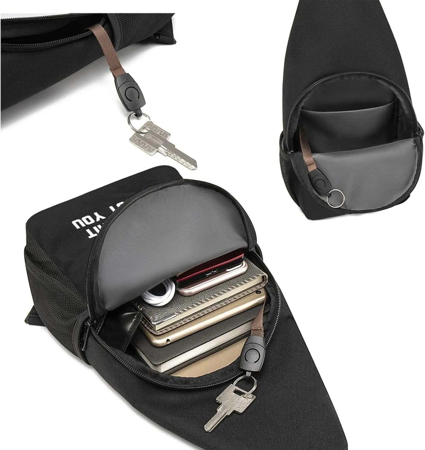 My Cat And I Talk Shit About You Unisex Chest Bag Lightweight Crossbody Shoulder Bag Travel Pocket