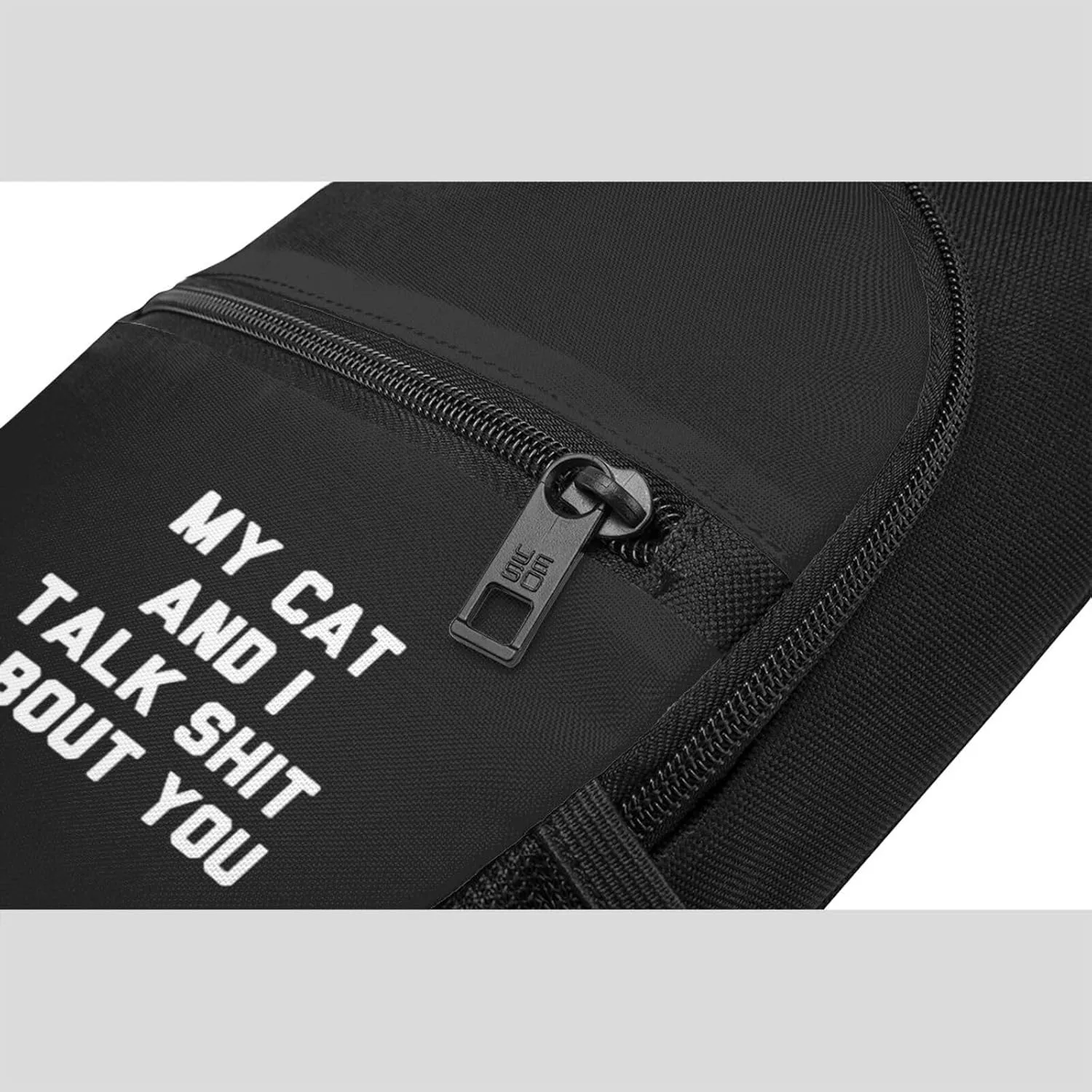 My Cat And I Talk Shit About You Unisex Chest Bag Lightweight Crossbody Shoulder Bag Travel Pocket