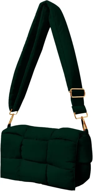NAARIIAN Shoulder bags for women, Light-weight small puffer purses waterproof, hand-woven puffy bag crossbody handbag