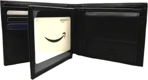 Nappa Leather Bifold Wallet with Coin Pocket for Men - 2 Spacious Cash Compartments, 11 Card Slots with RFID protection, Driving Licence Window, High-end Finish