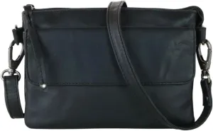 Natasha Concealed Carry Crossbody Purse RFID Full-Grain Leather Handbag with Locking Zippers & Universal Holster