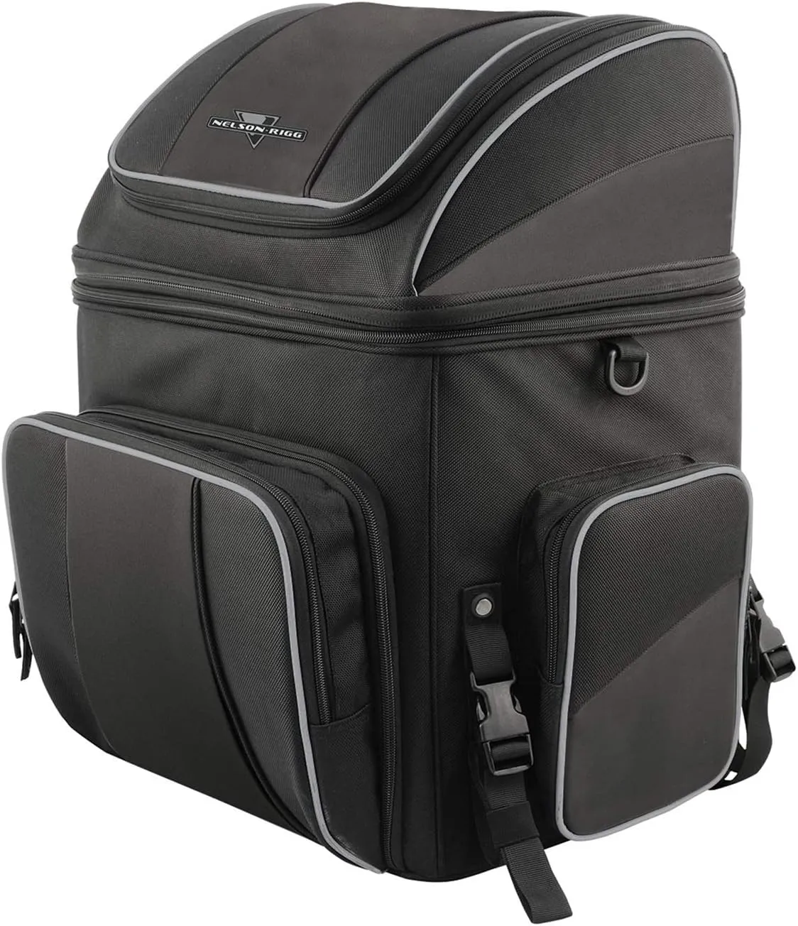 Nelson Rigg Route 1 Destination Backrest/Sissy Bar Rack Bag; Fits Harley Davidson, Indian, Yamaha & Suzuki Motorcycles