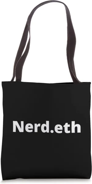 Nerd .eth ENS Domain Name NFT Crypto web3 Cryptocurrency Tote Bag