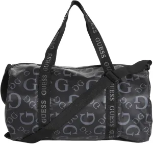 NEW GUESS Black Grey G Logo Gym Weekend Travel Lightweight Small Duffle Bag Handbag