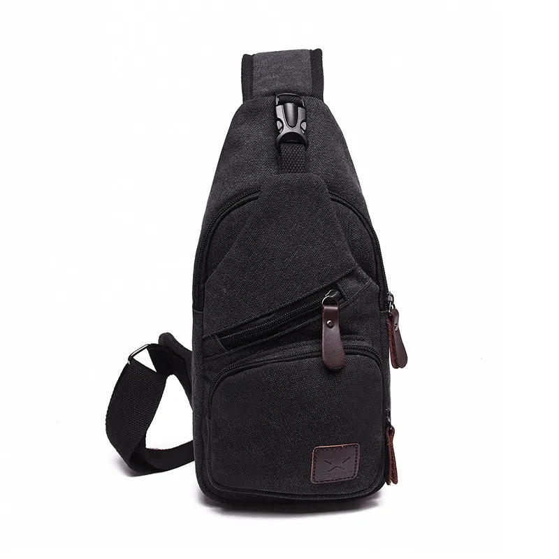 new Leisure Canvas chest bag men skew bag tide fashion bag backpack student sports bag