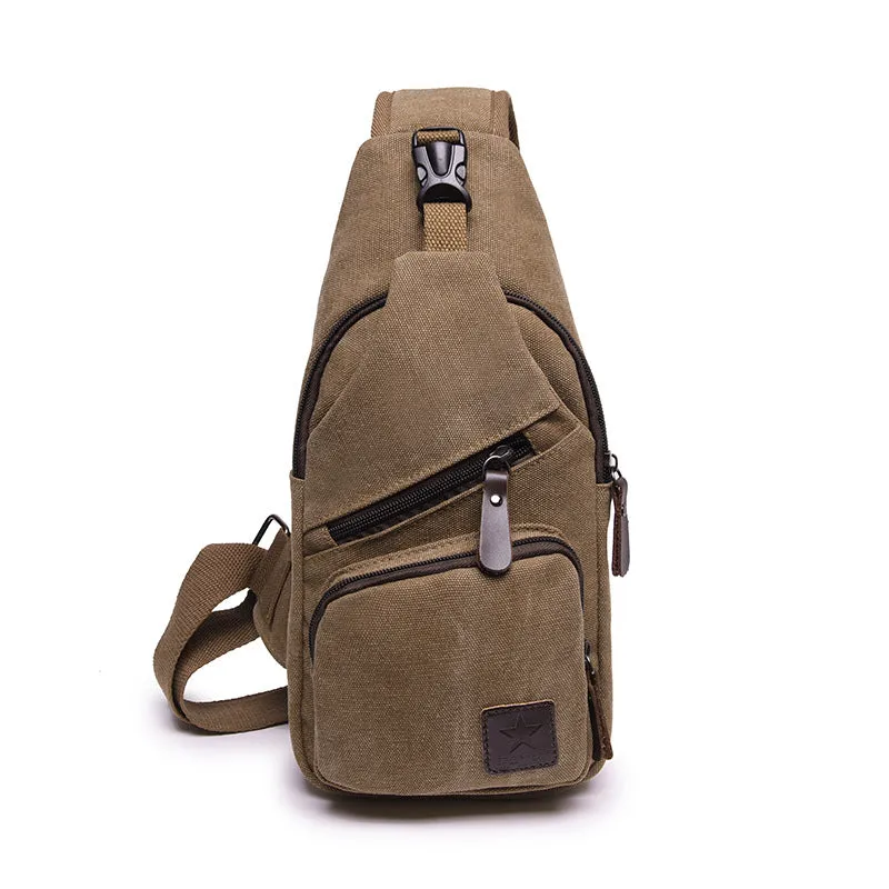 new Leisure Canvas chest bag men skew bag tide fashion bag backpack student sports bag