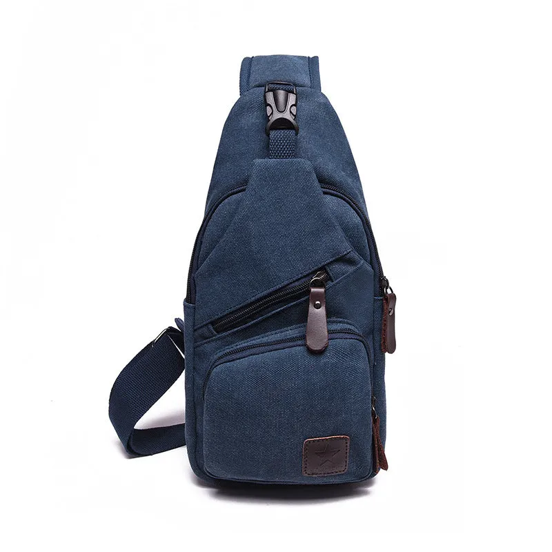new Leisure Canvas chest bag men skew bag tide fashion bag backpack student sports bag