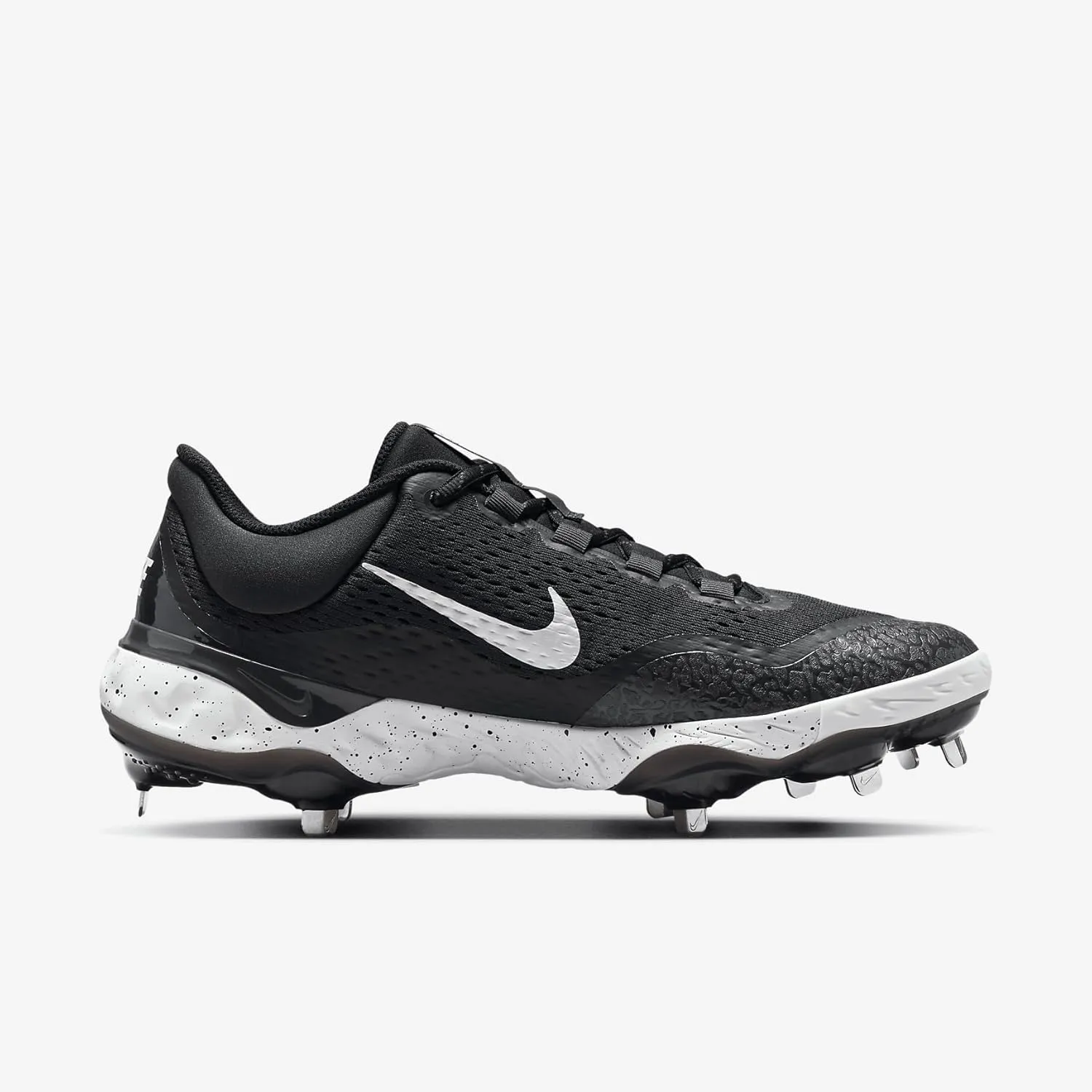 Nike Alpha Huarache Elite 4 Low NRG Baseball Cleats (DJ6521-003, Black/Dark Smoke Grey/White)