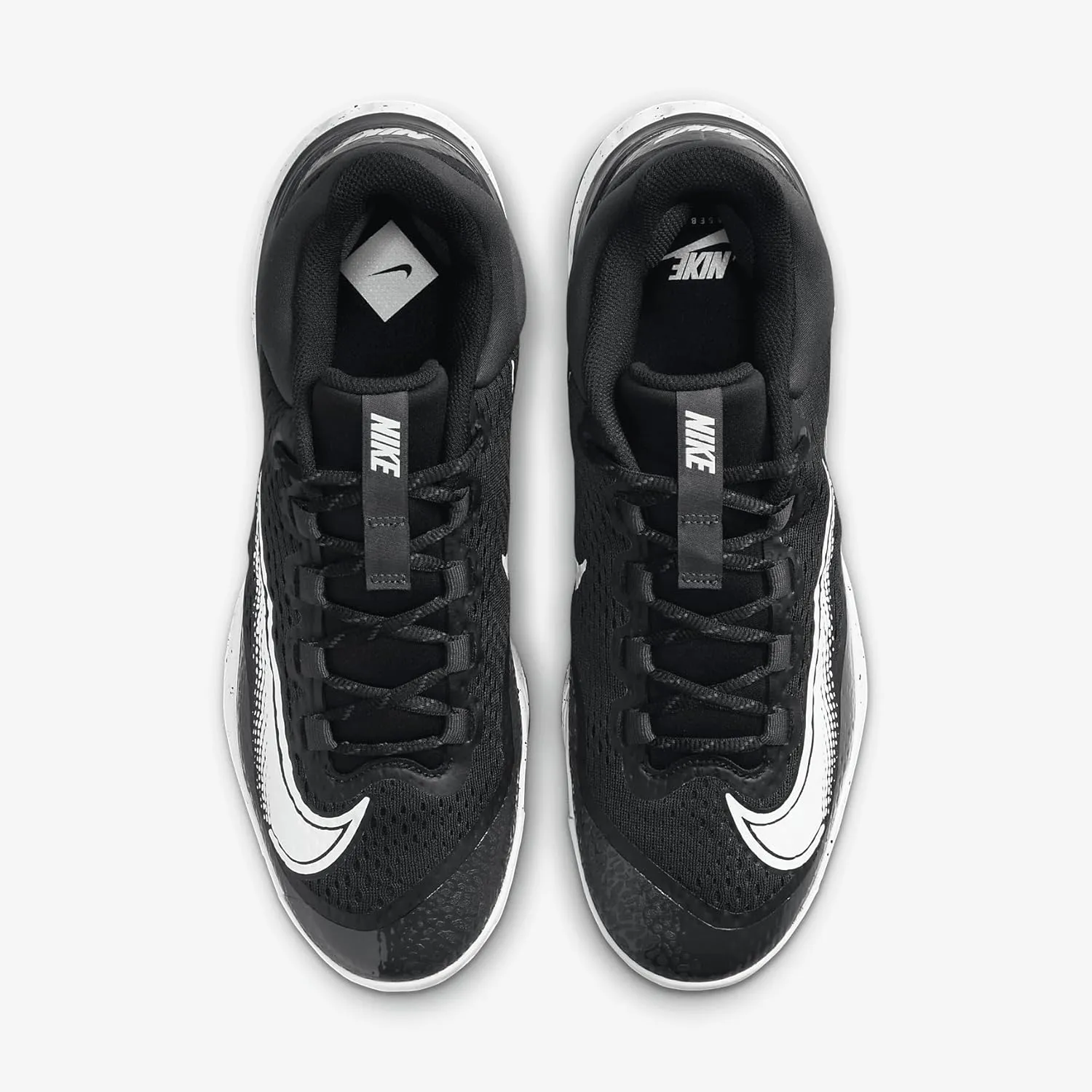 Nike Alpha Huarache Elite 4 Low NRG Baseball Cleats (DJ6521-003, Black/Dark Smoke Grey/White)