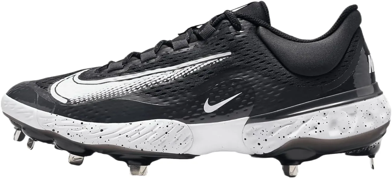 Nike Alpha Huarache Elite 4 Low NRG Baseball Cleats (DJ6521-003, Black/Dark Smoke Grey/White)