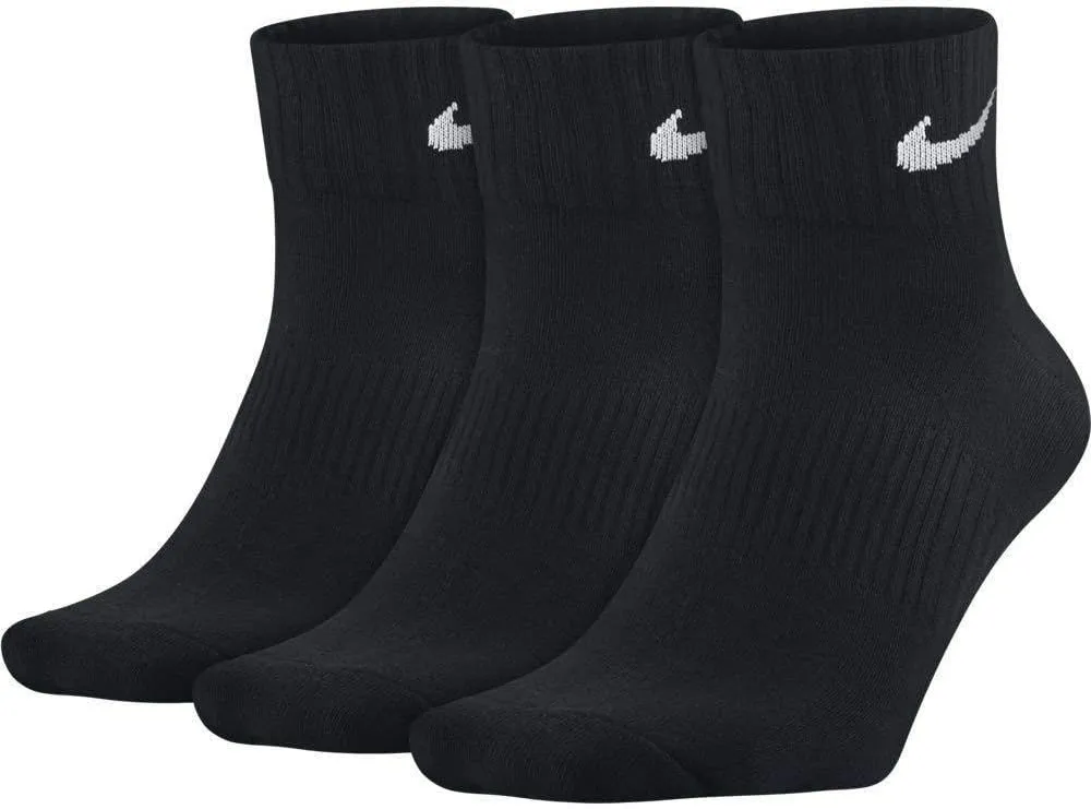 Nike Lightweight Quarter Socks (S, Black)