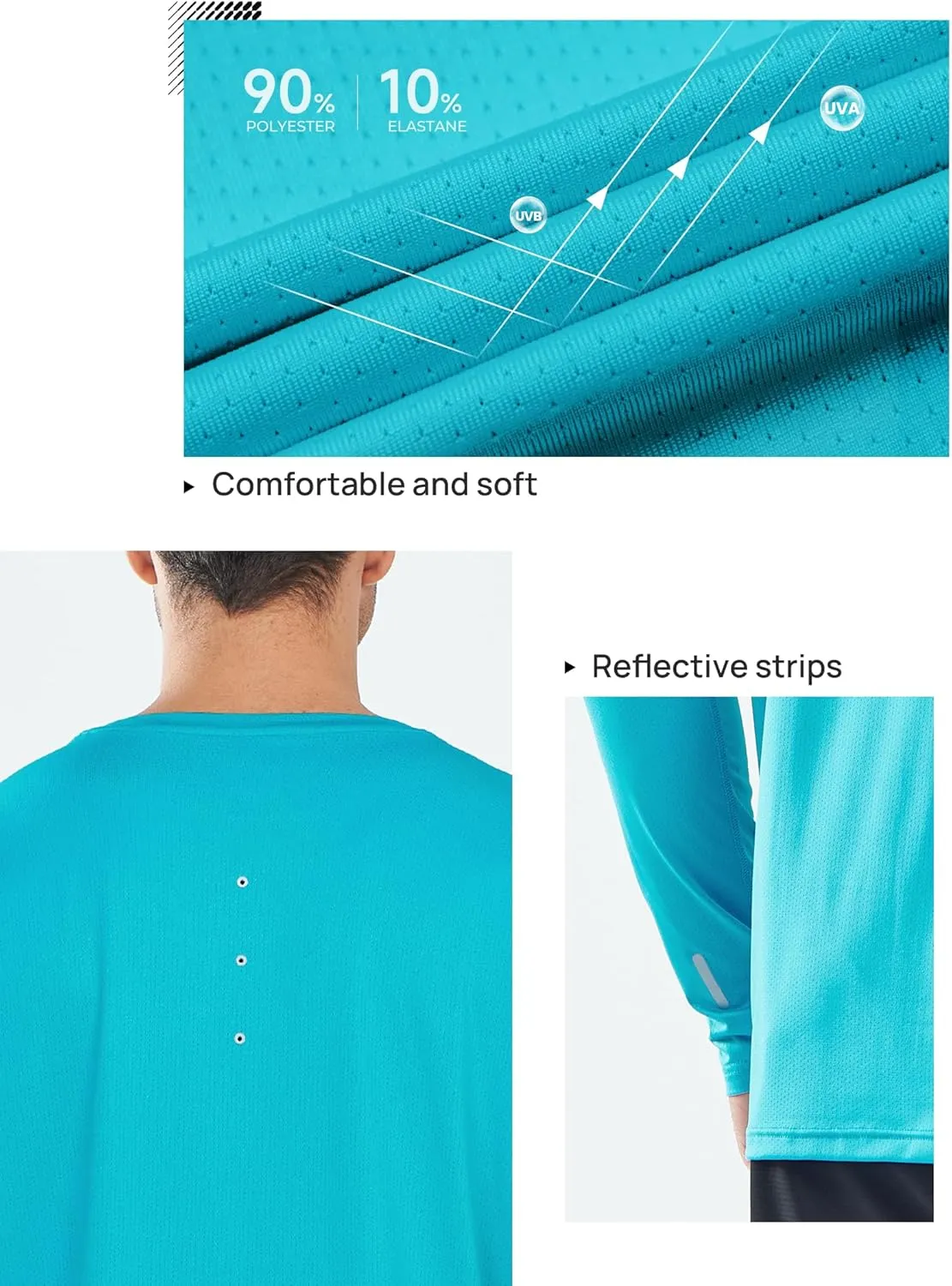 NORTHYARD Men's Sun Protection Shirts Long Sleeve Swim Fishing UPF 50  Shirt UV Hiking Lightweight Rash Guard Athletic