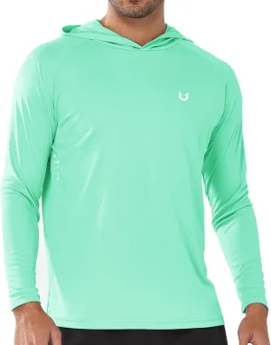 NORTHYARD Men's UPF 50  Hoodie Shirts Long Sleeve Sun Protection Fishing Swim Lightweight UV SPF Running Rash Guard Quick Dry