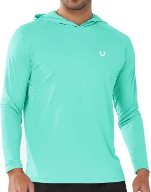 NORTHYARD Men's UPF 50  Hoodie Shirts Long Sleeve Sun Protection Fishing Swim Lightweight UV SPF Running Rash Guard Quick Dry