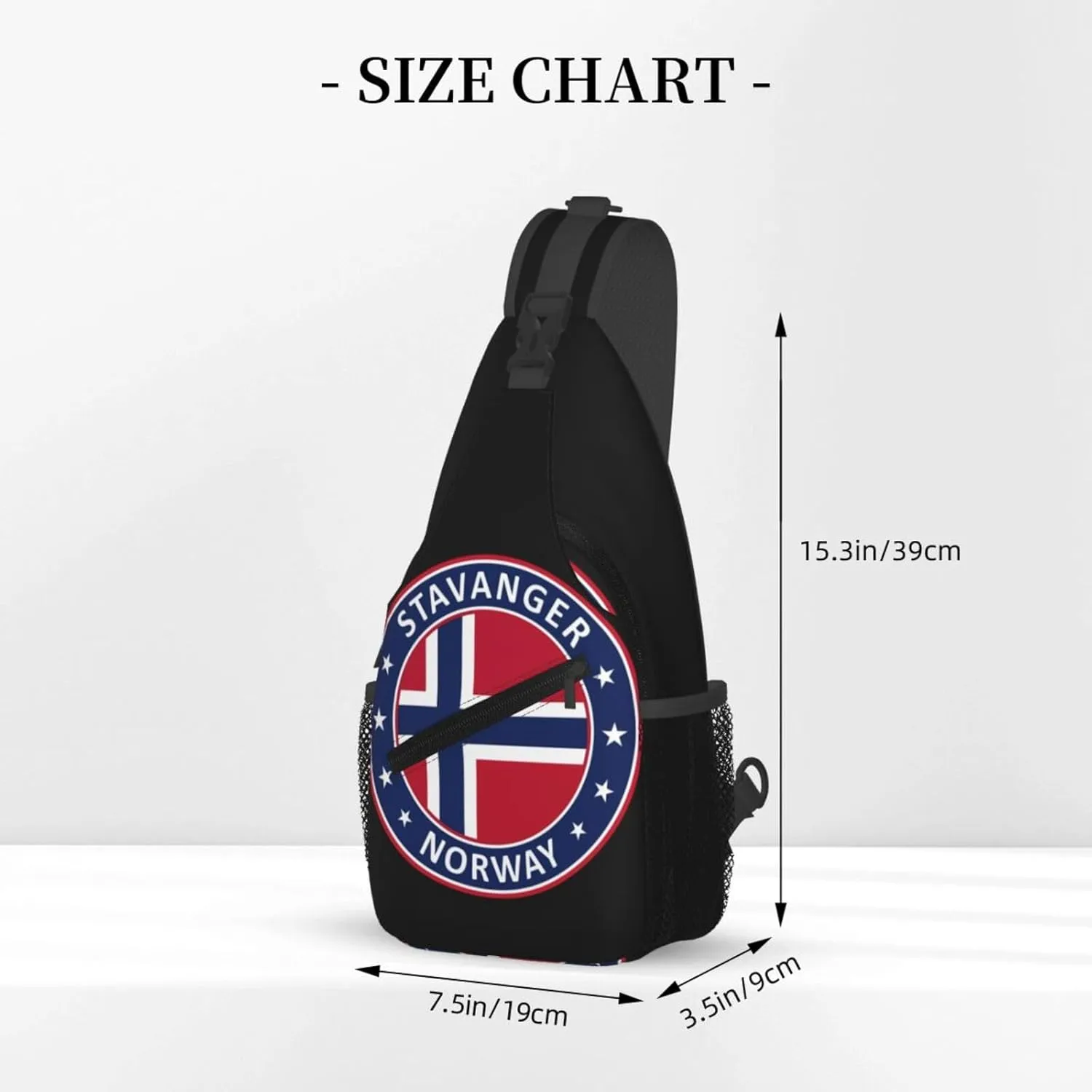 Norway Norwegian Flag Crossbody Bags Sling Backpack Cross Chest Bag Sports Shoulder Bag Gym Fanny Pack Adjustable Cycling Daypack Diagonally Rucksack for Running