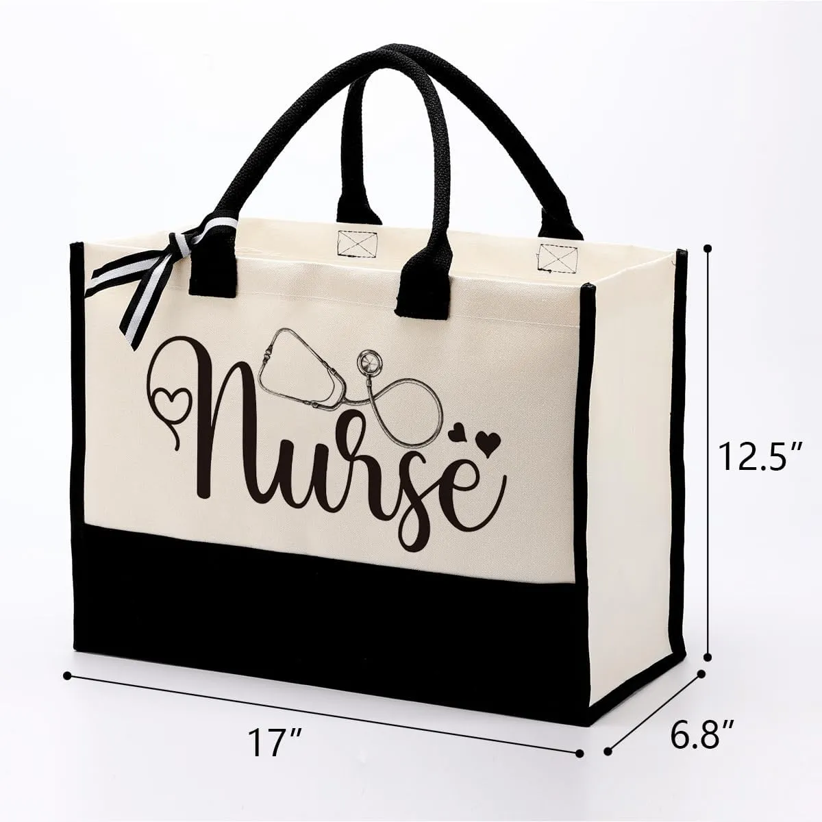 Nurse Canvas Tote Bag, Nurse Bag, Canvas Tote Bag for Gifting, Cotton Canvas Tote Bag for Women, Gift for Future Nurse, Nursing Student Graduation Gift, Reusable Shopping Bag for Nurse