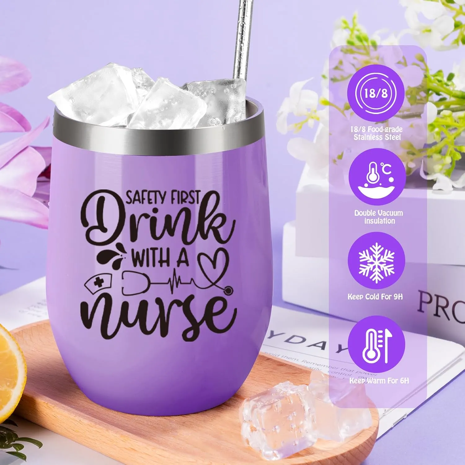Nurse Gifts for Women, Nurse Appreciation Gifts, Nurses Week Gift, Graduation Christmas Birthday Gift for Nurses Female New Nursing Student Practitioner Gifting with Canvas Bag Tumbler Socks Keychain