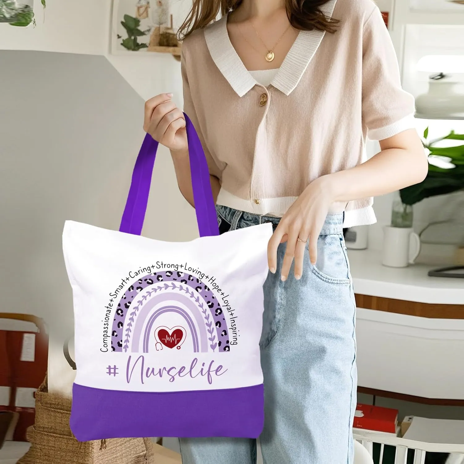 Nurse Gifts for Women, Nurse Appreciation Gifts, Nurses Week Gift, Graduation Christmas Birthday Gift for Nurses Female New Nursing Student Practitioner Gifting with Canvas Bag Tumbler Socks Keychain