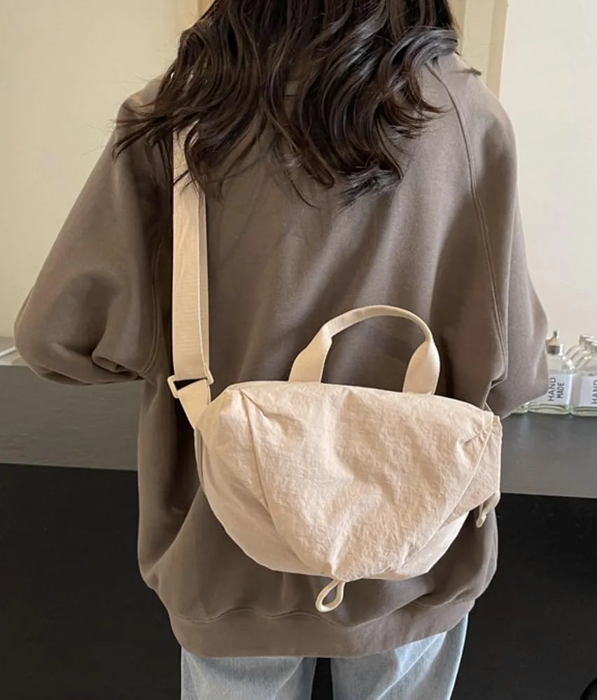 Nylon Crossbody Bags Medium Crescent Handbag Women Shoulder Purse Small Tote 2024