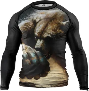 O2TEE Mens Jiu Jitsu BJJ Rash Guards Lightweight Compression Long Sleeve Shirt