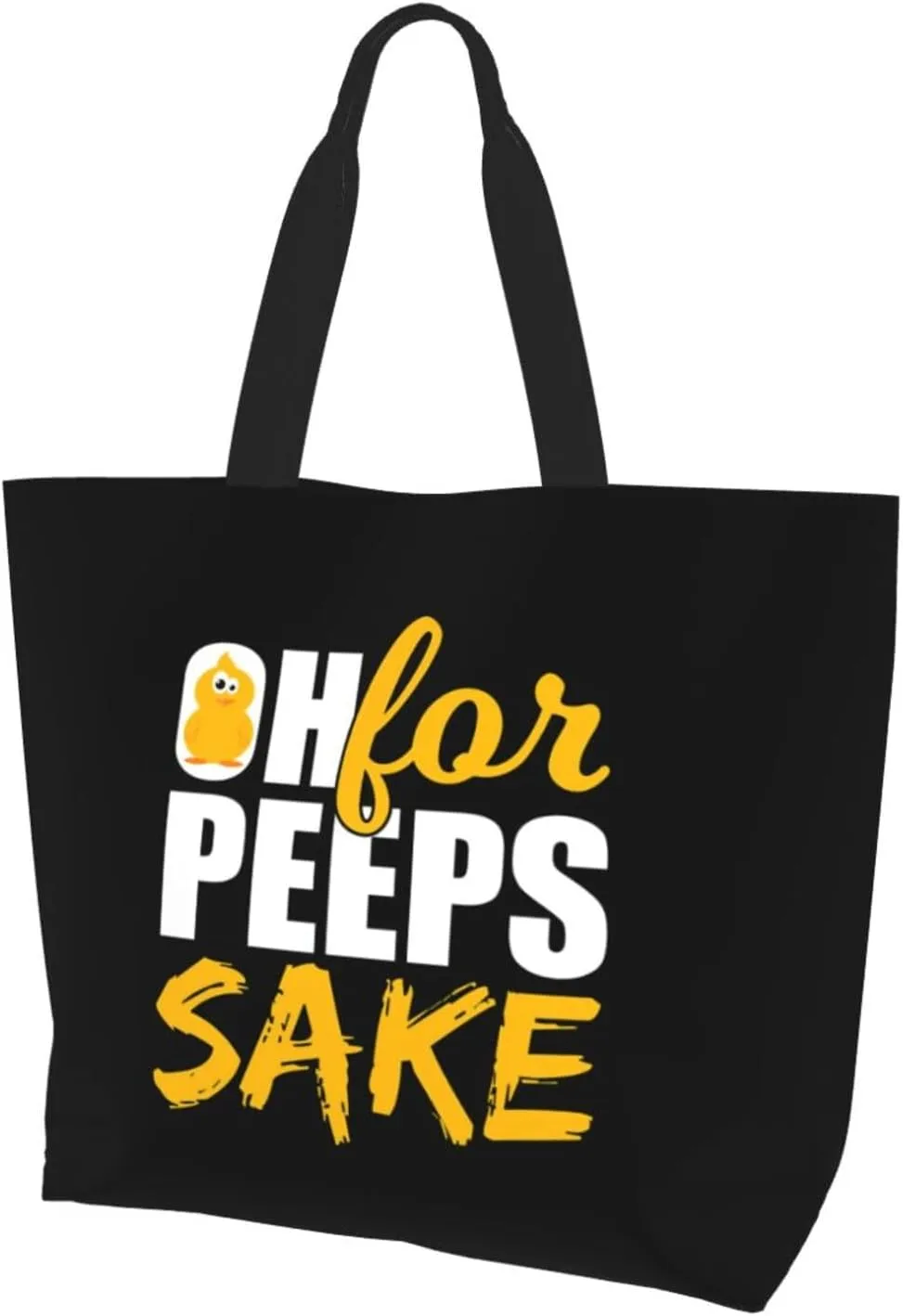 Oh for Peeps Sake Easter Women's Lightweight Canvas Handbag Waterproof Reusable Shopping Bag