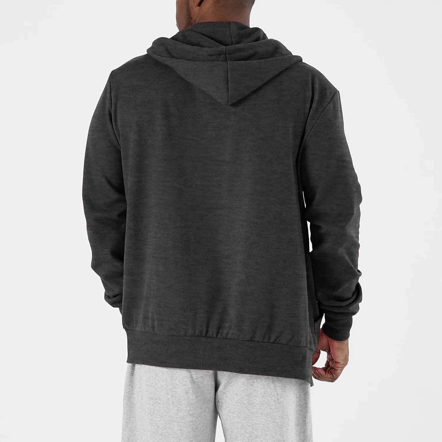 Ohoo Men's Zip Up Hoodie Lightweight Sweatshirt Full Zip Hooded Jacket