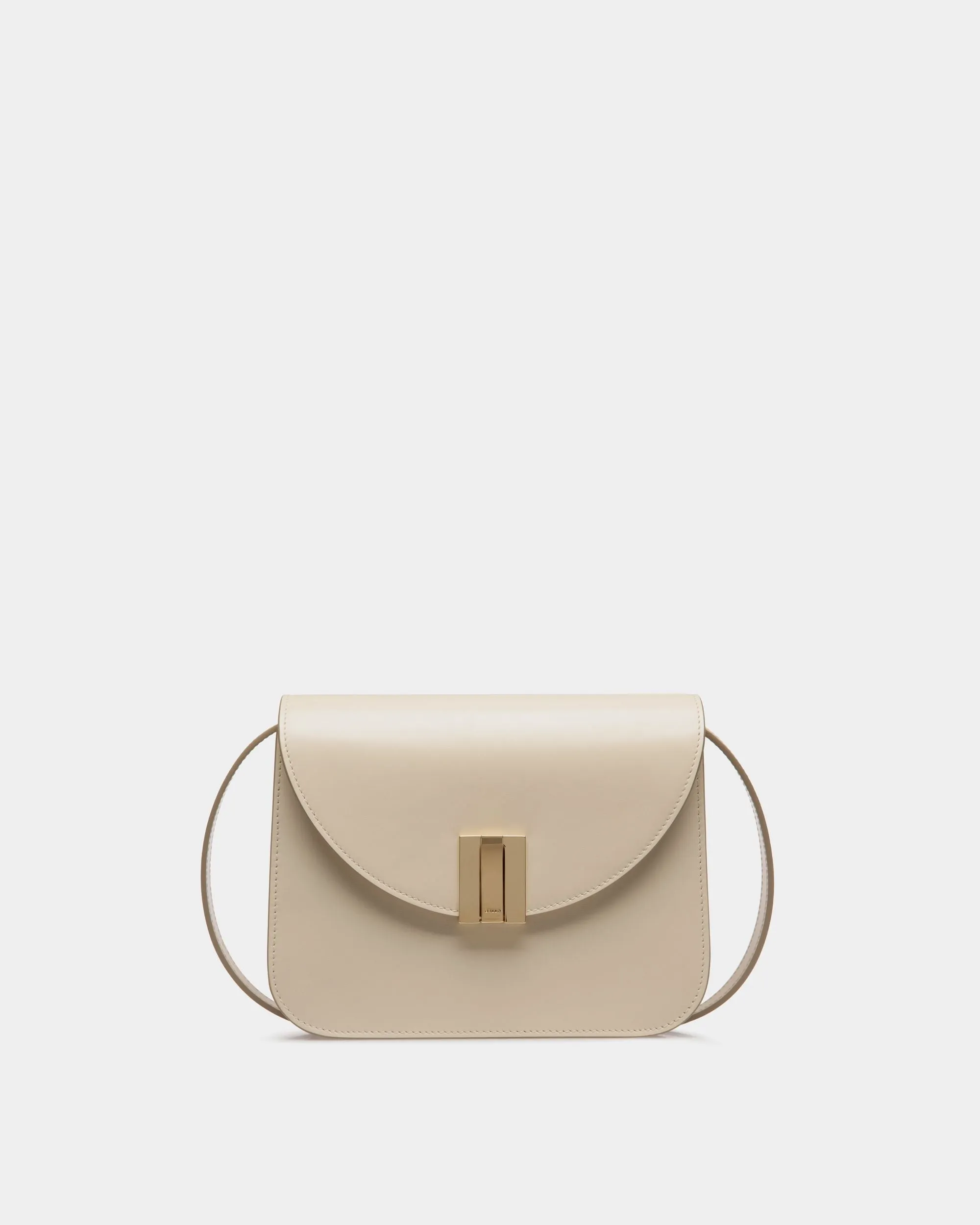 Ollam Crossbody Bag In White Leather