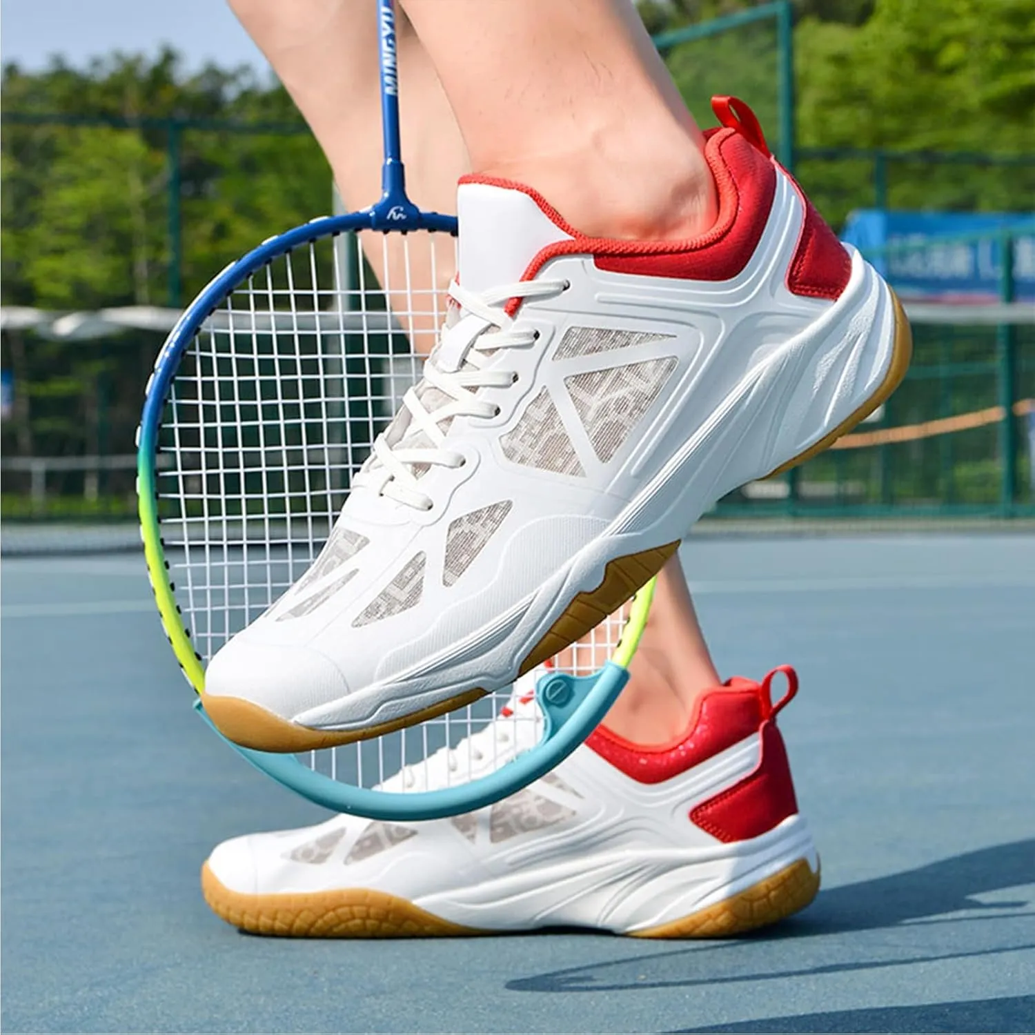 ONAIC Men's Pickleball Shoes Badminton Tennis Shoes Breathable Non-Slip Indoor Court Shoes for Racketball Squash Volleyball Trainers