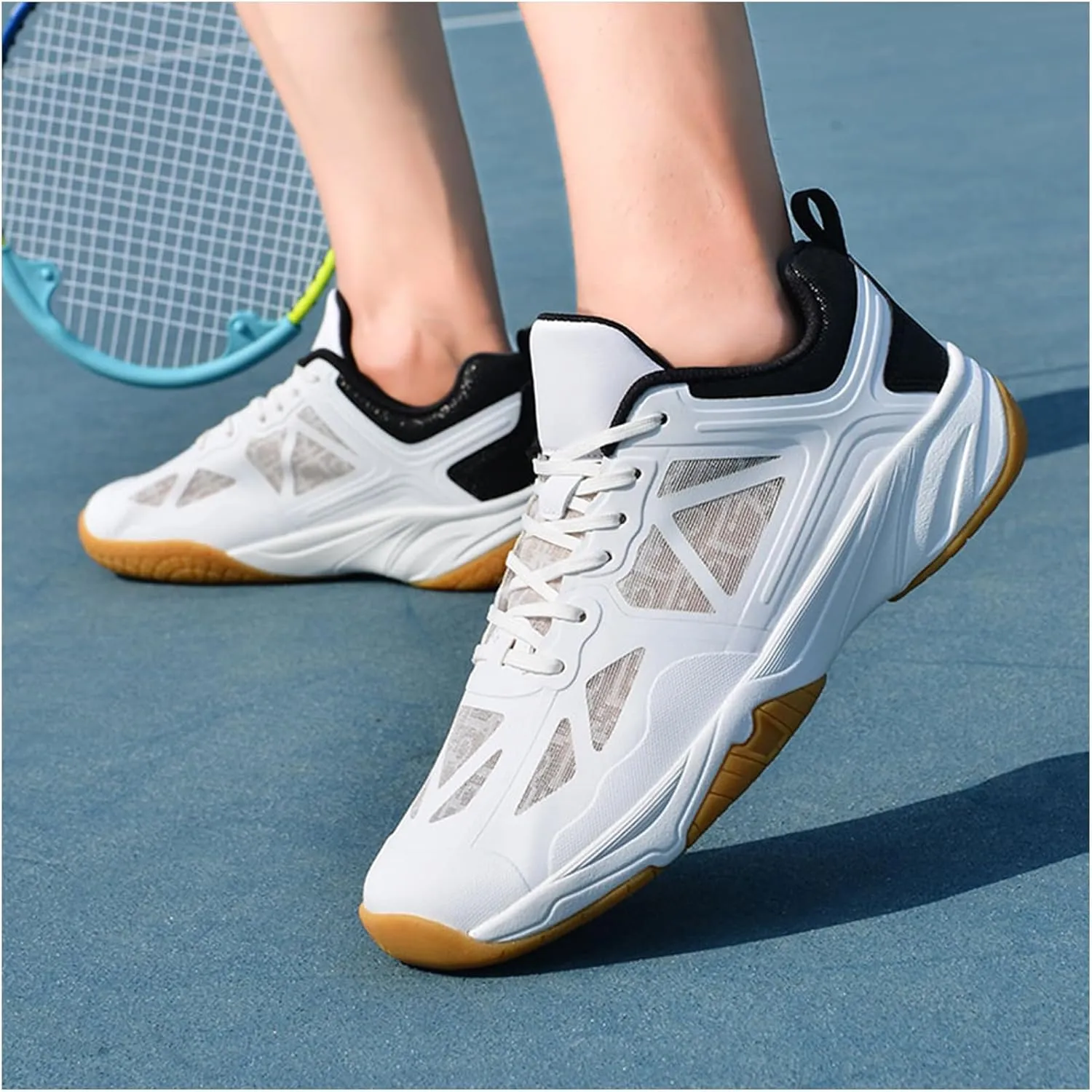 ONAIC Men's Pickleball Shoes Badminton Tennis Shoes Breathable Non-Slip Indoor Court Shoes for Racketball Squash Volleyball Trainers