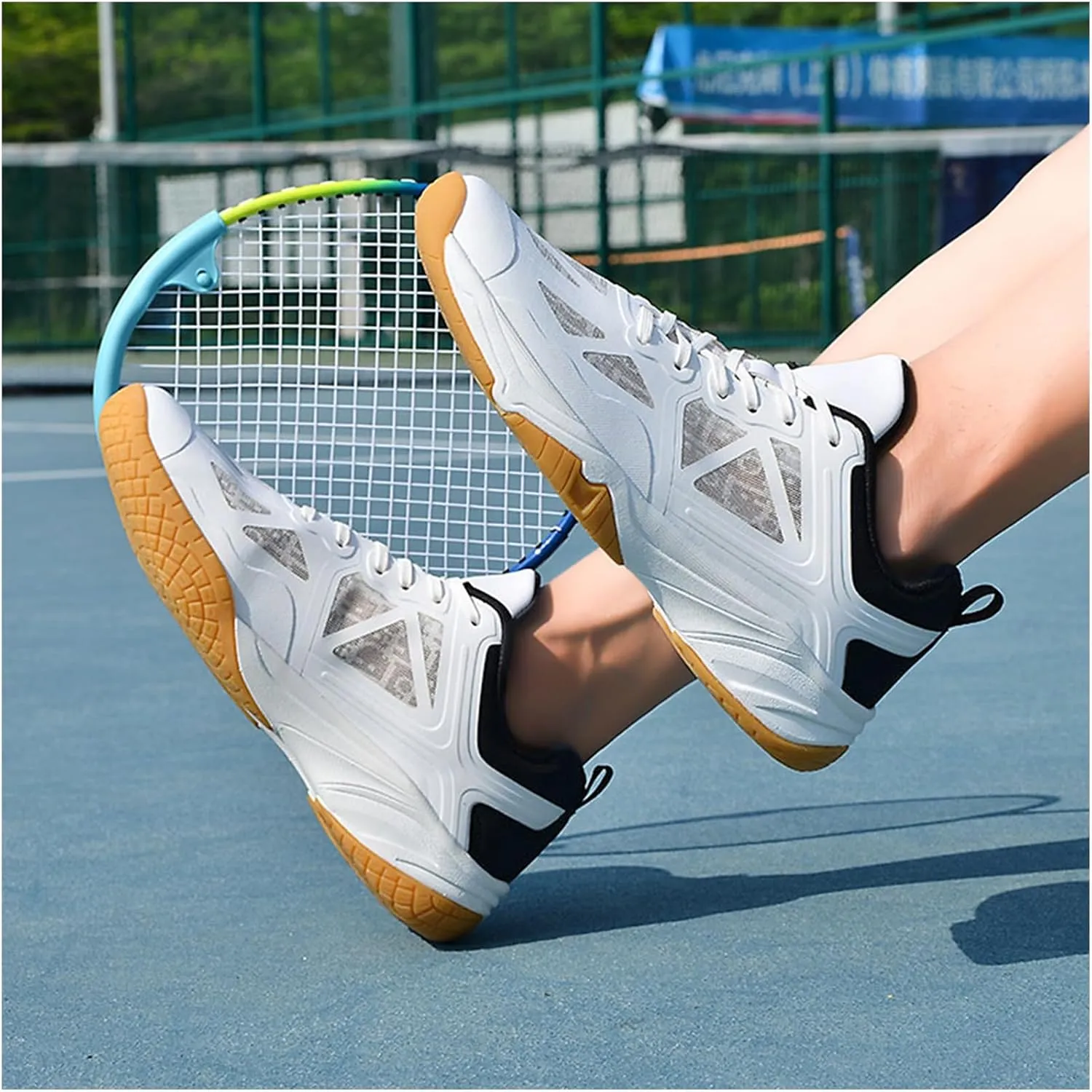 ONAIC Men's Pickleball Shoes Badminton Tennis Shoes Breathable Non-Slip Indoor Court Shoes for Racketball Squash Volleyball Trainers