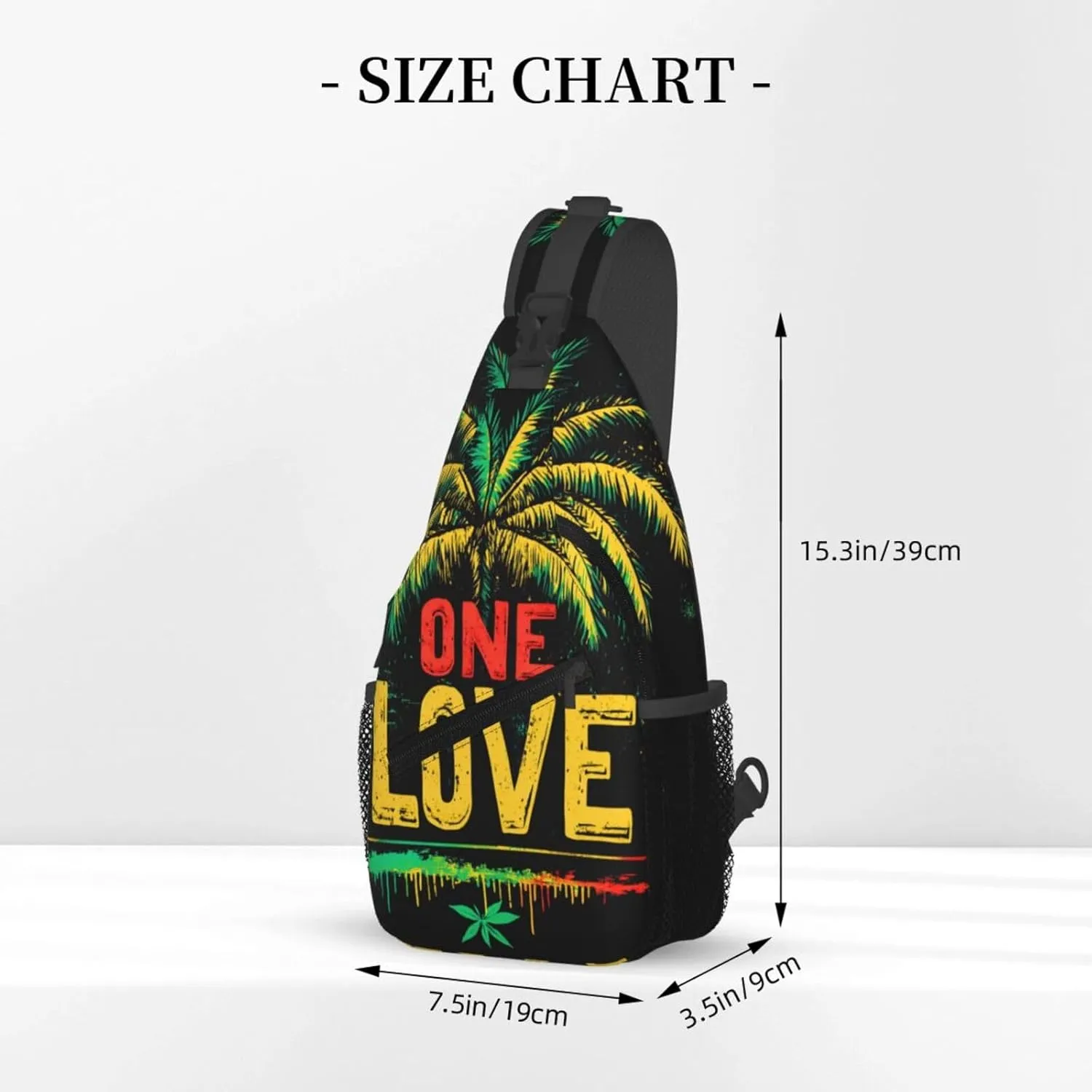 One Love Sling Backpack Hiking Backpack Crossbody Bag Sports Lightweight And Durable Chest Bag Shoulder Bag For Women Men