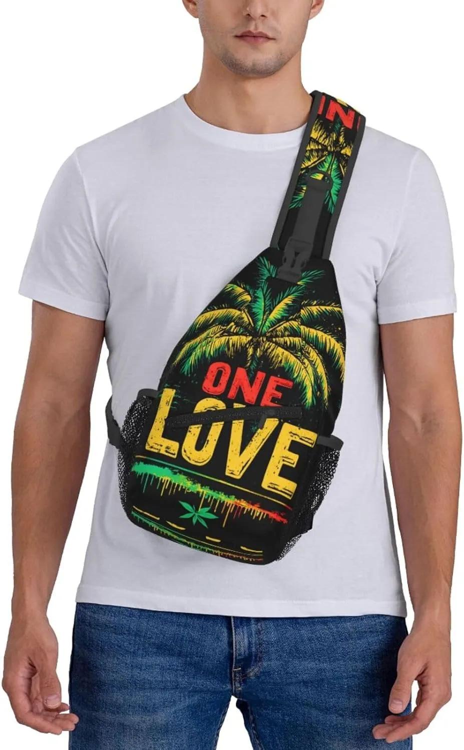 One Love Sling Backpack Hiking Backpack Crossbody Bag Sports Lightweight And Durable Chest Bag Shoulder Bag For Women Men