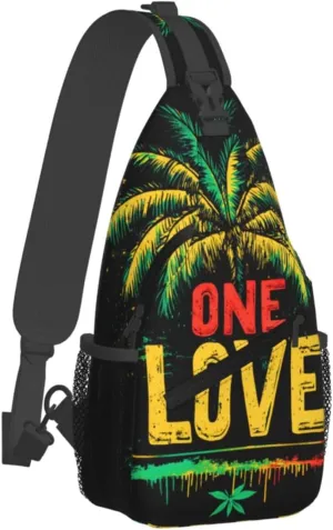 One Love Sling Backpack Hiking Backpack Crossbody Bag Sports Lightweight And Durable Chest Bag Shoulder Bag For Women Men