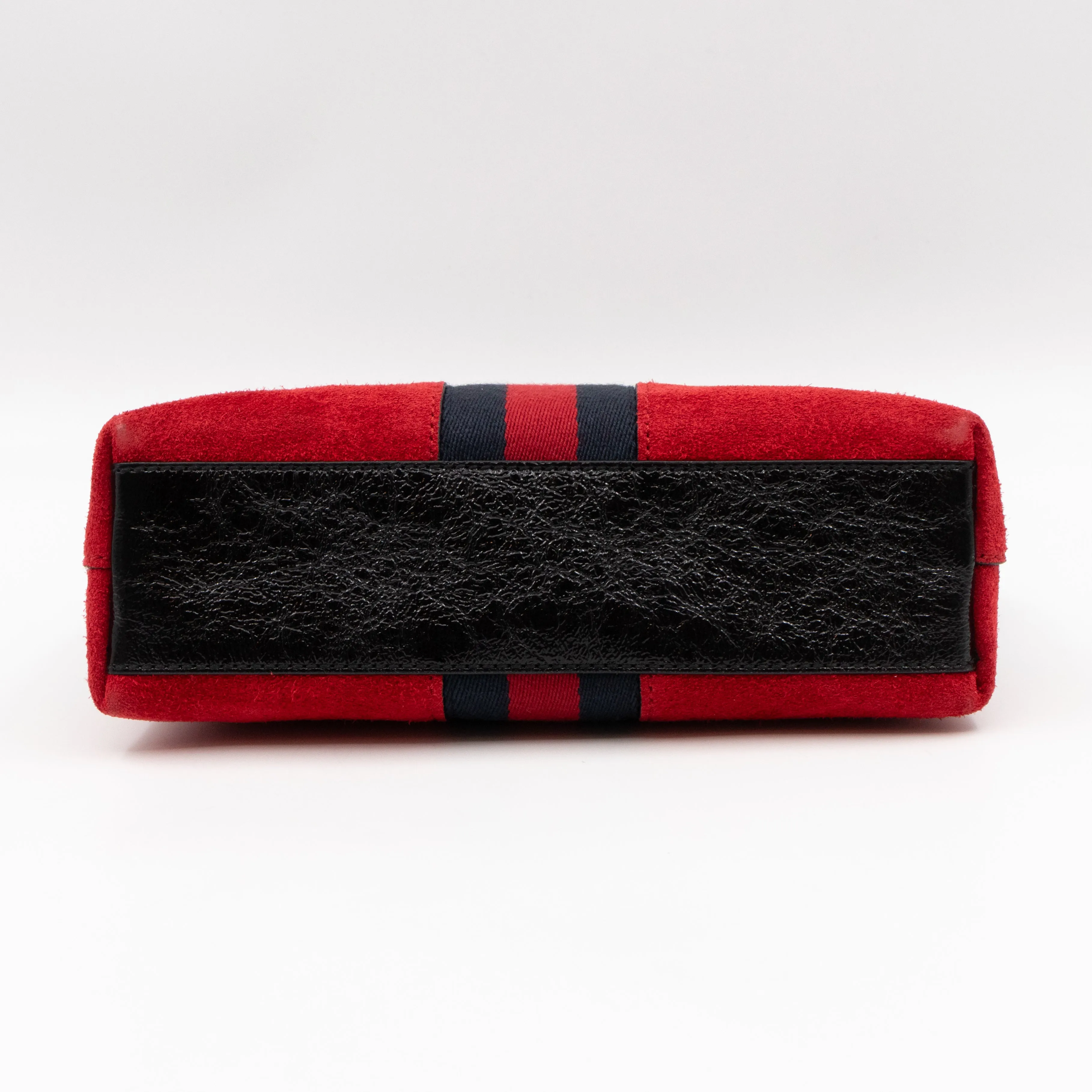 Ophidia GG Small Shoulder Bag Red Suede
