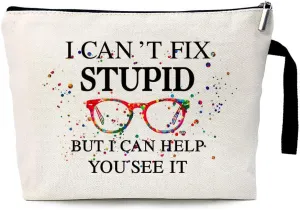 Optometrist Funny Cosmetic Bag, for Travel Toiletry Zipper Storage Pouch Makeup Bag, Optometrist Gifts,Eye Doctor Vision Gifts, Optometrist Graduation Gifts, Optometry Student Graduation Gifts