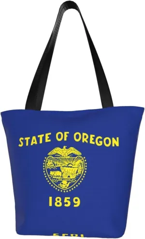 Oregon State Flag Women's fashion shoulder bag, shopping handbag, suitable for weekend travel shopping shoulder bag messenger bag