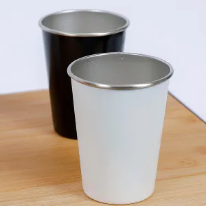 Outdoor Portable 304 Stainless Steel Water Cup Coffee Cup Beer Mug Set of 4(Green)