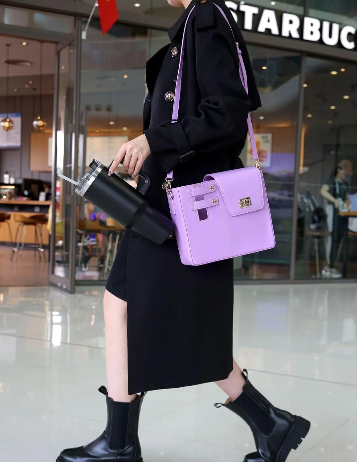 Outdoor Portable Crossbody Water Bottle Bag, Women's Cup Holder Bag Storage, Wallet With Water Bottle Pocket
